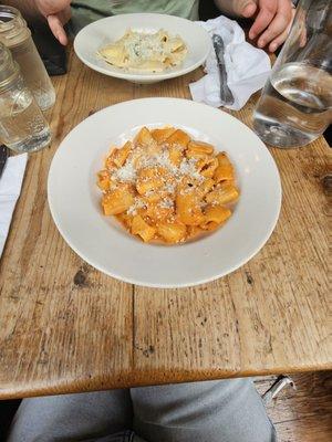 Rigatoni with tomato-vodka sauce