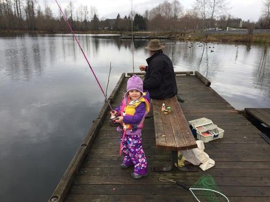 Fishing from the dock