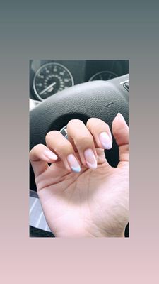 Pastel French tips