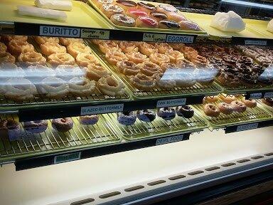 CAKE DONUTS DISPLAYED, in Best Donuts on NE 23rd Street, Midwest City ^^