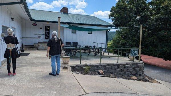 The entrance to the restaurant.