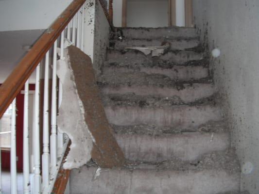 Broken pipe in a vacant home.