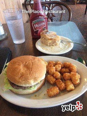 Cheeseburger, Tots, & Bread Pudding!