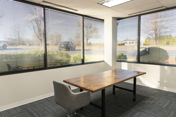 Shown here is our large conference room at the Spartanburg office!