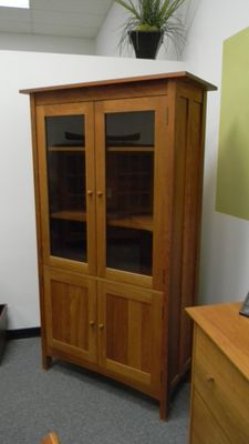 Cherry 4 door Tall Bookcase