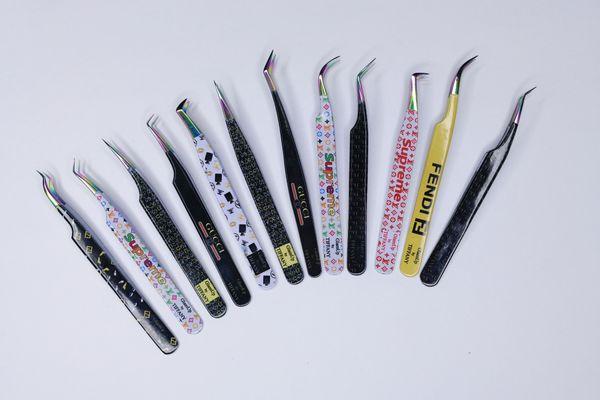 Eyelash extension tweezers