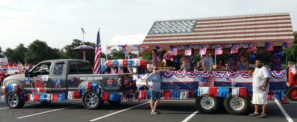 Jesse's float in the 4th of July Parade