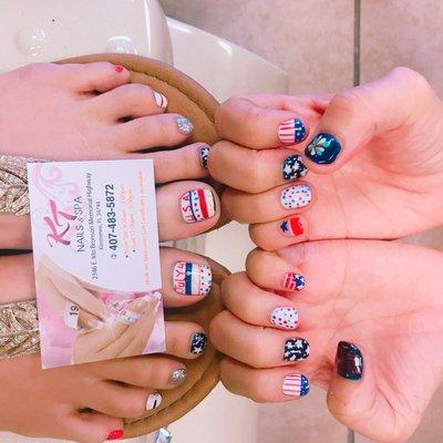 Nails art for July 4  #By_JC ‍