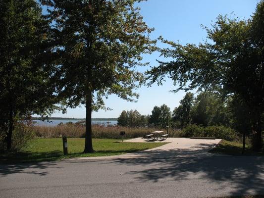 Our campground is paved and offers views.