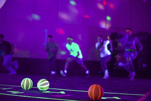 RC YTH fun blacklight dodgeball night