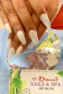 #nail #nails #nailart #diamond #diamondnails #diamondnail #nailsalon #nailacrylic #acrylic