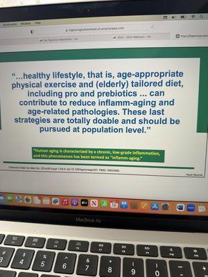 Part of a lecture on healthy lifestyle choices.