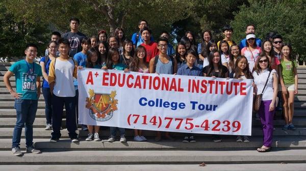 A Plus Educational Institution sponsored a college tour at UC Irvine with students with UCI Vietnamese Student Associations.