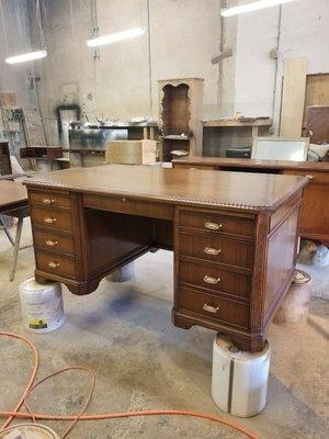 Walnut government issue desk