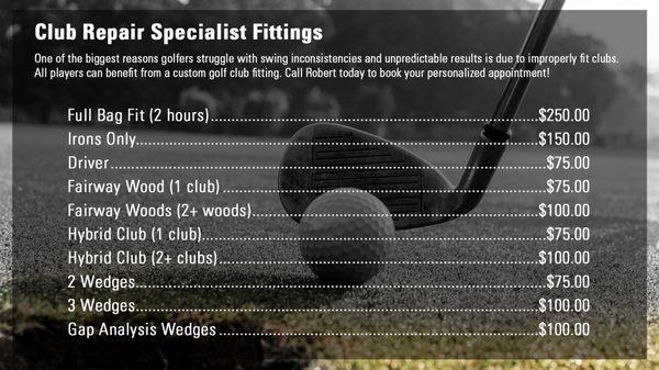 Club Repair Specialist Fittings