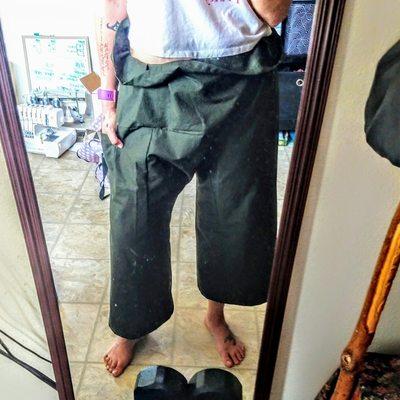 Custom fisherman pants.