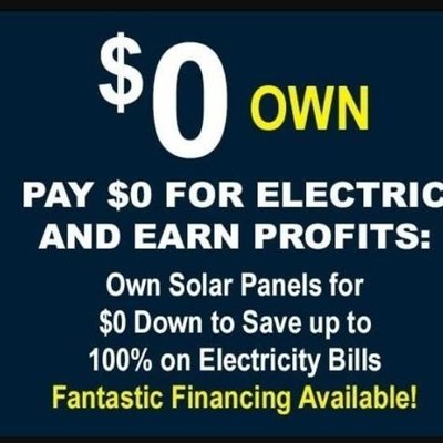 Own your solar array and the electricity you produce is FREE. For a limited time the government will give you a credit for 30% your purchase