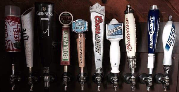 10 beers on tap, seasonal options always changing