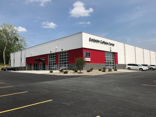 Exterior photo of the new Goldstein Collision Center on Central Avenue in Albany NY.