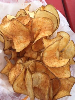 Home made chips. Soooo good. Not greasy.