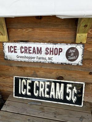 The signage. (No, the ice cream isn't $0.05. lol)