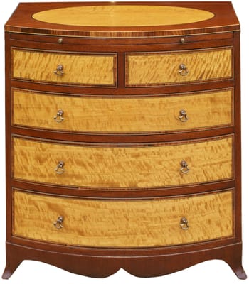 English Bow Chest of Drawers