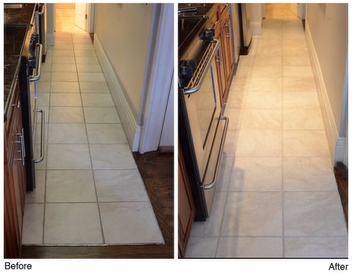 My kitchen floor before and after