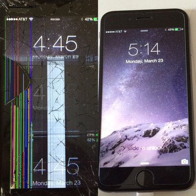 Before&After - iphone screen