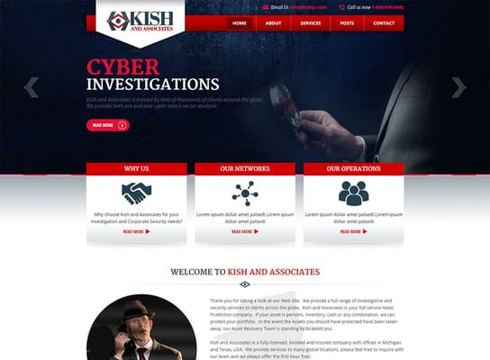 Website for a private investigator