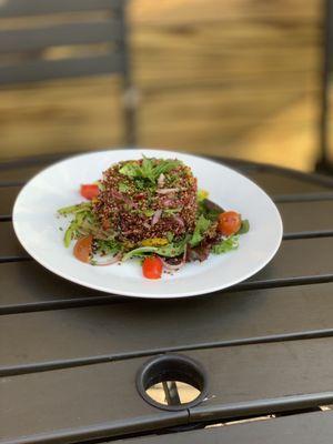 Quinoa salad you can add shrimp