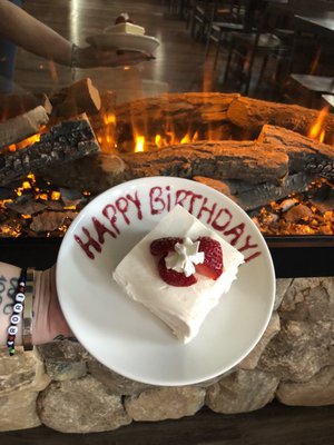 Complimentary birthday cake