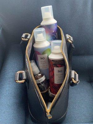 What hair products are in your bag?  We are proud to exclusively carry R+Co!