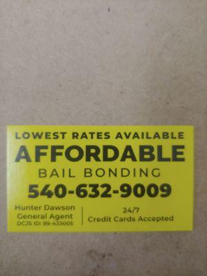 Bail Bondsman Business Card