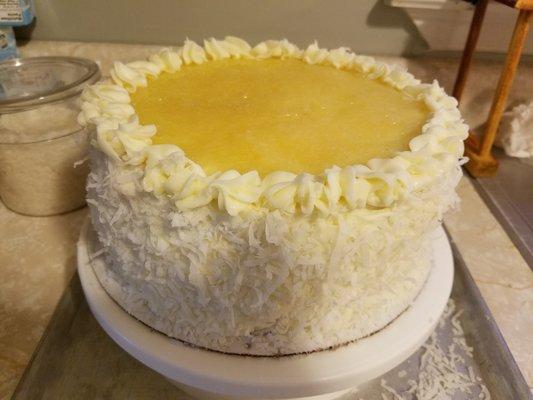 Coconut Pineapple cake w/ pineapple filling