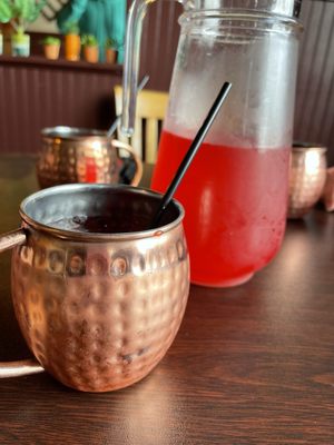 Rum punch- sweet for my taste but presentation in copper mules was nice.  Hope they have sangria next time they were sold out!!