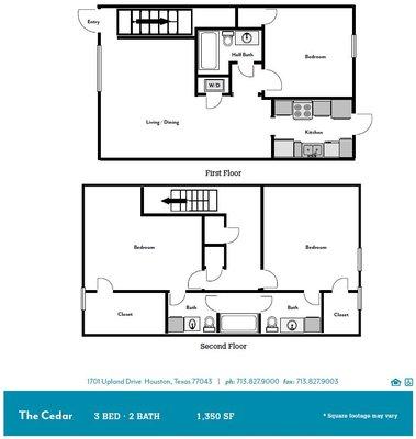 The Cedar 3 Bed and 2 Bath