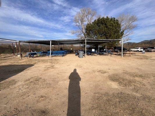 Covered picnic tables