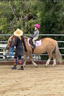 Angie teaching beginner lesson on Charlie.