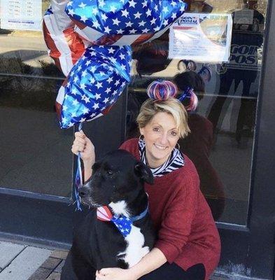 Owner Susan Stark and her Granddog Leo.