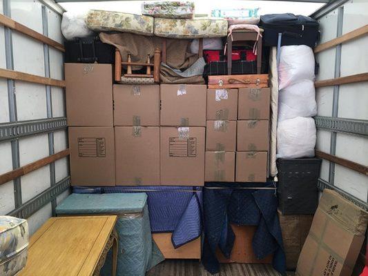 Packed truck