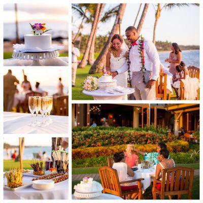 Our small reception set up at the 5 Palms Restaurant