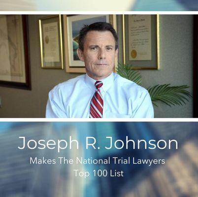 Joe Johnson has been included as a Top 100 Civil Plaintiff Trial Lawyer in Florida.