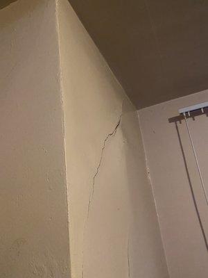 Cracked wall & concreted basement