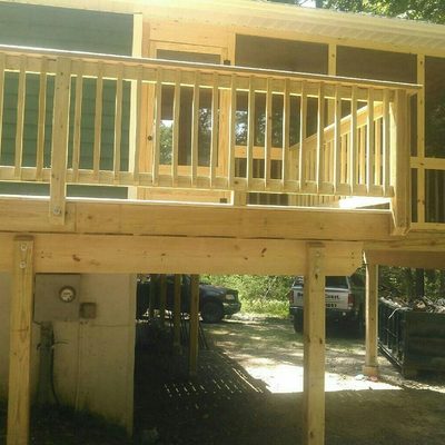 new wrap around porch with screened in porch