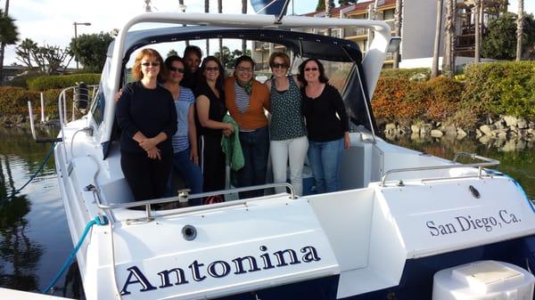 Ladies sunset cruise aboard Antonina chartered by San Diego Bay Cruises.