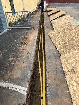 gas line installation