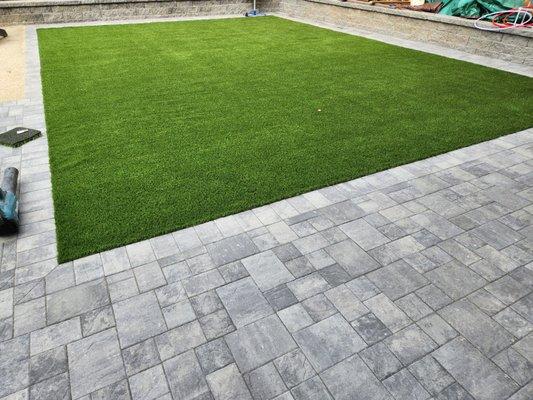 turf and pavers