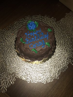 A delicious birthday cake - our annual favorite