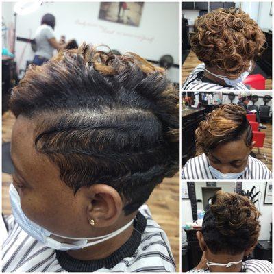 Shampoo and style with finger waves