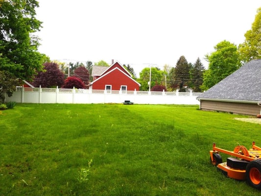 Mowing the lawn